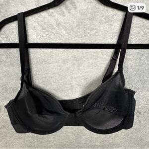 Negative Underwear Black Sheer Underwire Bra 34a